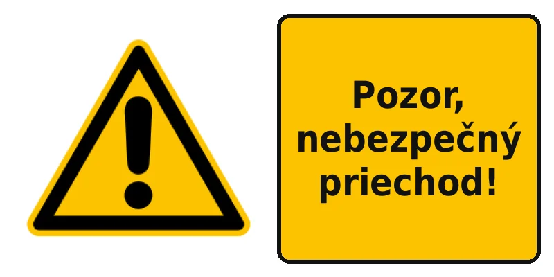 Pozor, nebezpečný priechod!