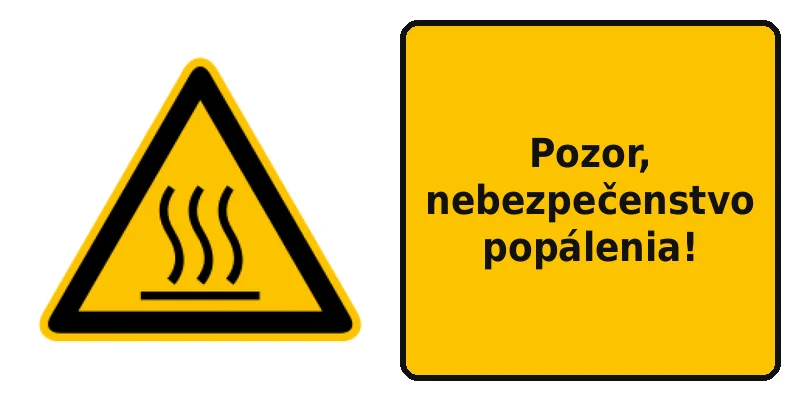 Pozor, nebezpečenstvo popálenia!