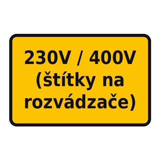 230V / 400V (štítky na rozvádzače)