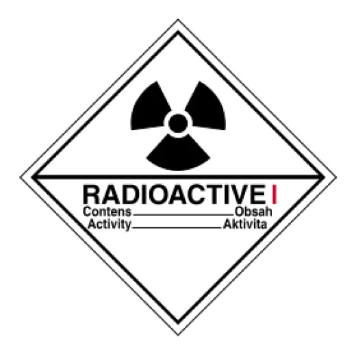 ADR č. 7A – rádioaktívne látky, kategória I