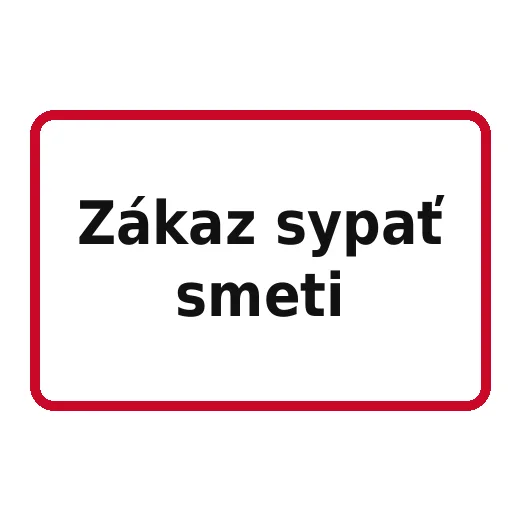 Zákaz sypať smeti