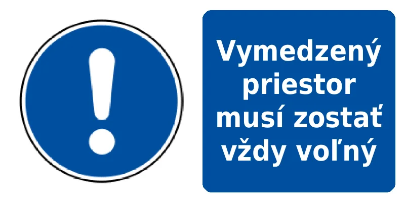 Vymedzený priestor musí zostať vždy voľný