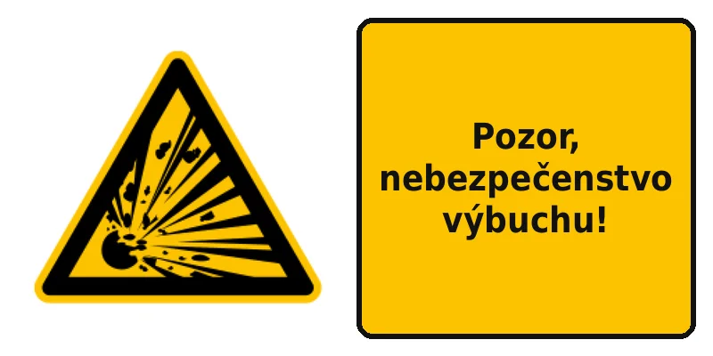 Pozor, nebezpečenstvo výbuchu!