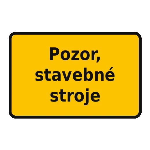 Pozor, stavebné stroje