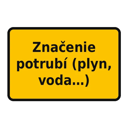 Značenie potrubí (plyn, voda…)