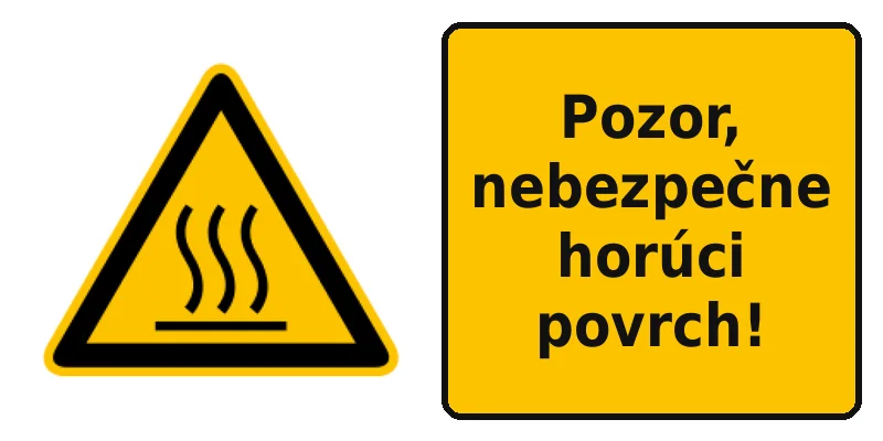 Pozor, nebezpečne horúci povrch!