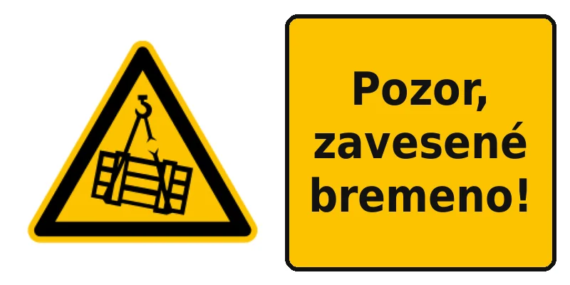 Pozor, zavesené bremeno!