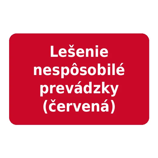 Lešenie nespôsobilé prevádzky (červená)