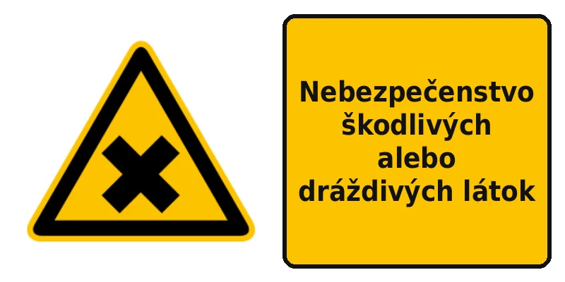 Nebezpečenstvo škodlivých alebo dráždivých látok