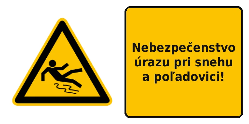 Nebezpečenstvo úrazu pri snehu a poľadovici!