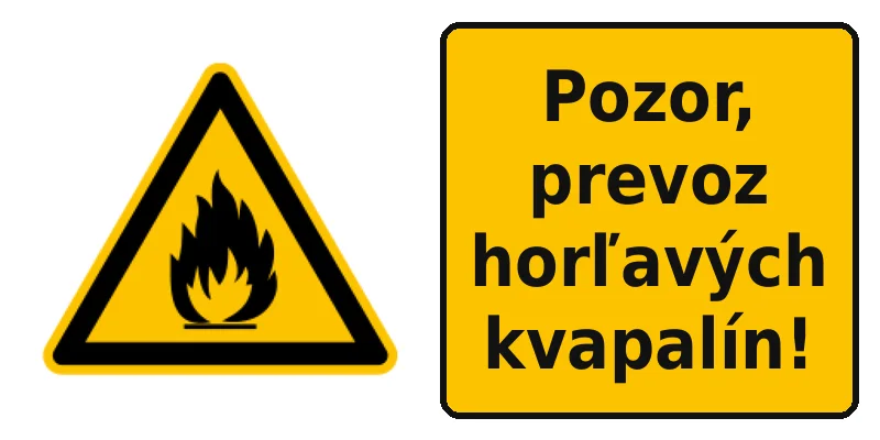 Pozor, prevoz horľavých kvapalín!