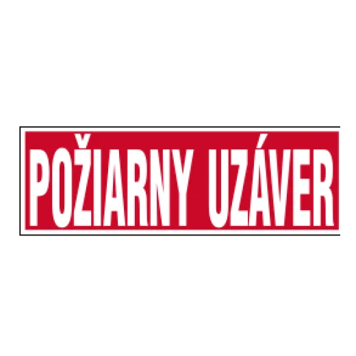 POŽIARNY UZÁVER