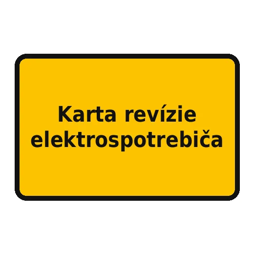 Karta revízie elektrospotrebiča