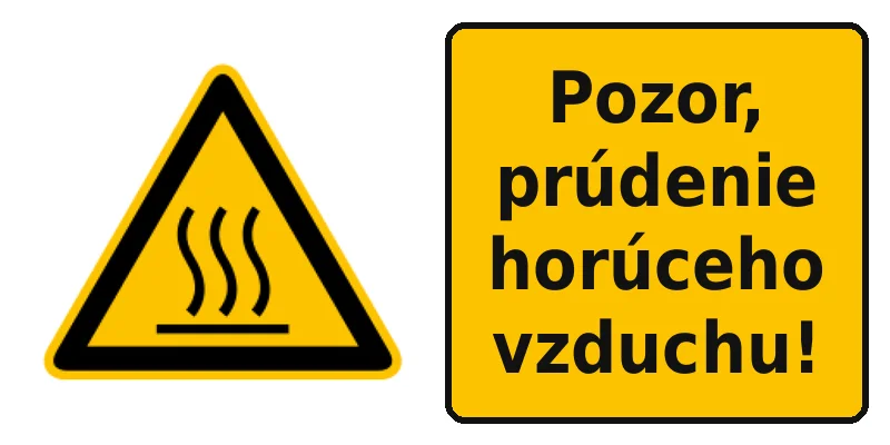 Pozor, prúdenie horúceho vzduchu!