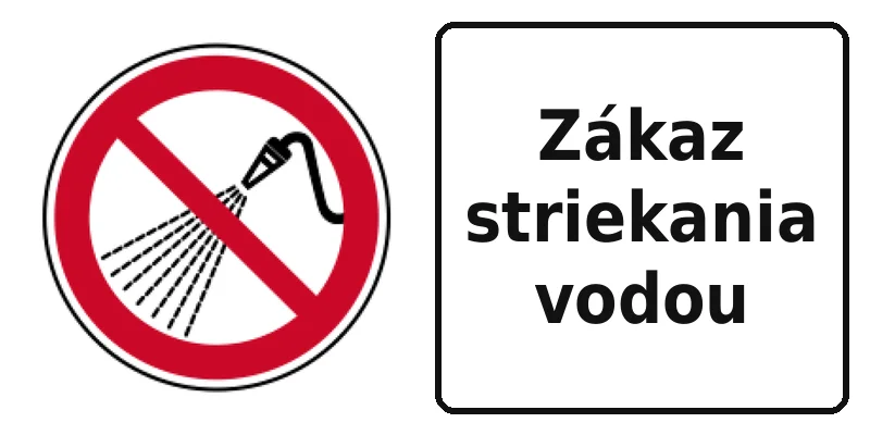 Zákaz striekania vodou