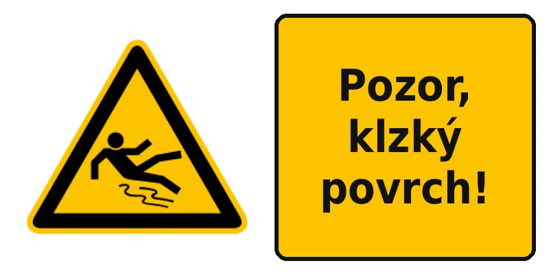 Pozor, klzký povrch!