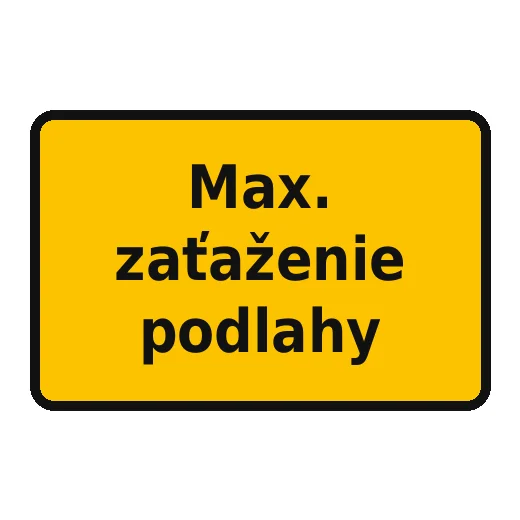 Max. zaťaženie podlahy