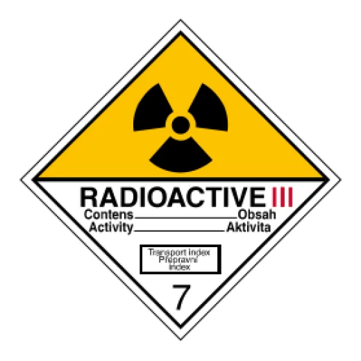 ADR č. 7C – rádioaktívne látky, kategória III
