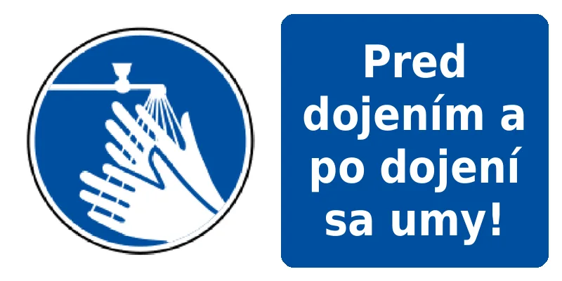 Pred dojením a po dojení sa umy!