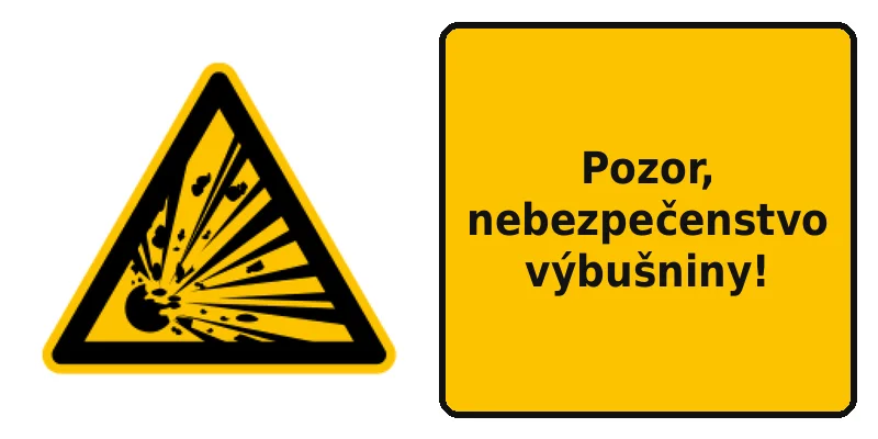 Pozor, nebezpečenstvo výbušniny!