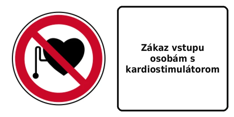 Zákaz vstupu osobám s kardiostimulátorom