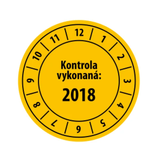 Kontrola vykonaná – žltý