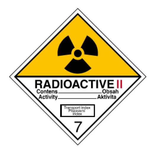 ADR č. 7B – rádioaktívne látky, kategória II