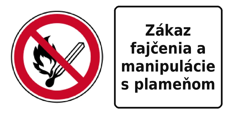 Zákaz fajčenia a manipulácie s plameňom