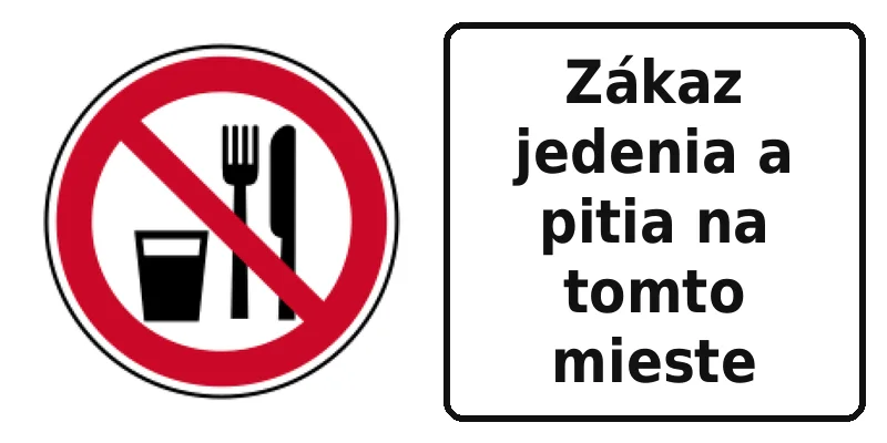 Zákaz jedenia a pitia na tomto mieste