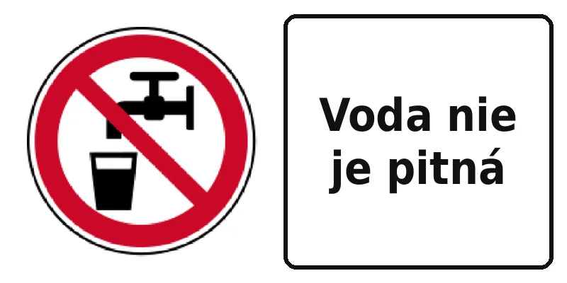 Voda nie je pitná
