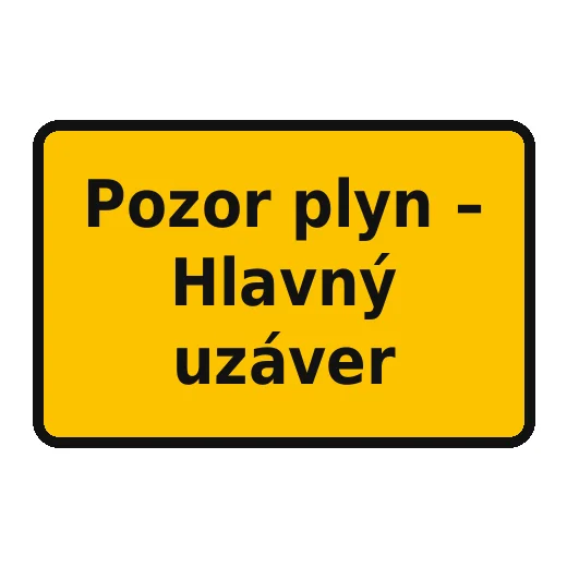 Pozor plyn – Hlavný uzáver