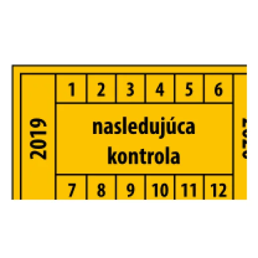 Nasledujúca kontrola (obdĺžnik, mesiace 1–12)