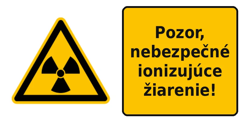 Pozor, nebezpečné ionizujúce žiarenie!