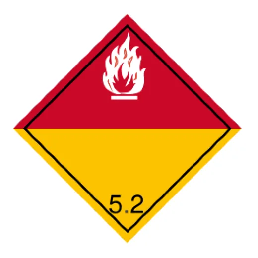 ADR č. 5.2 – organické peroxidy (biely plameň)