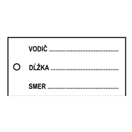 Káblový štítok – vodič, dĺžka, smer